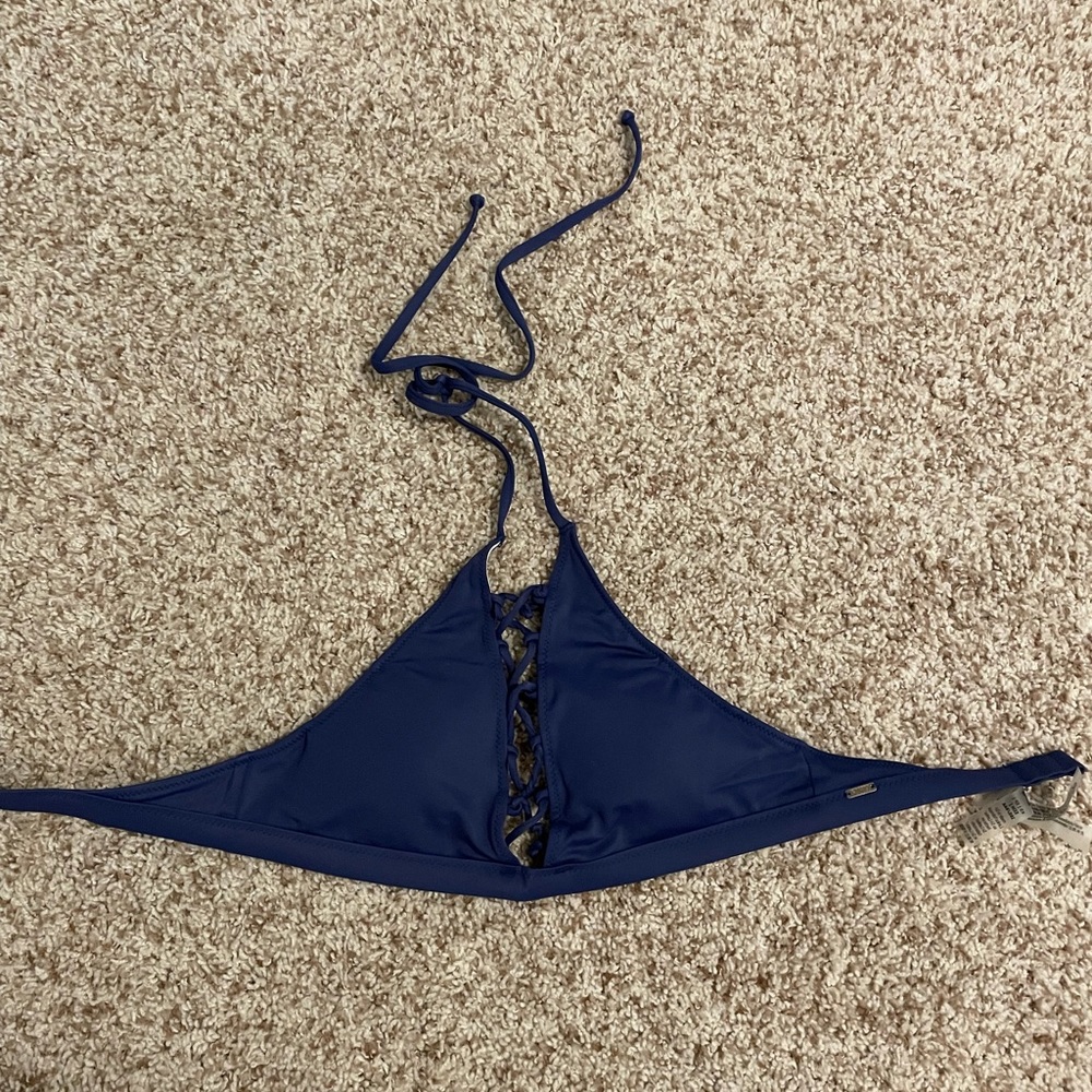 blue bikini top